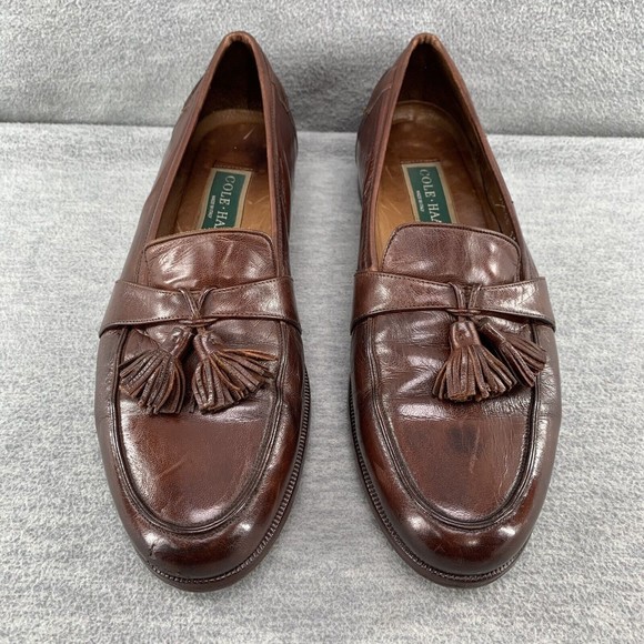 COLE HAAN 12648 Men\'s Brown Leather Size 11.5 N Tassel Loafer MADE IN ITALY  B12 main image 7